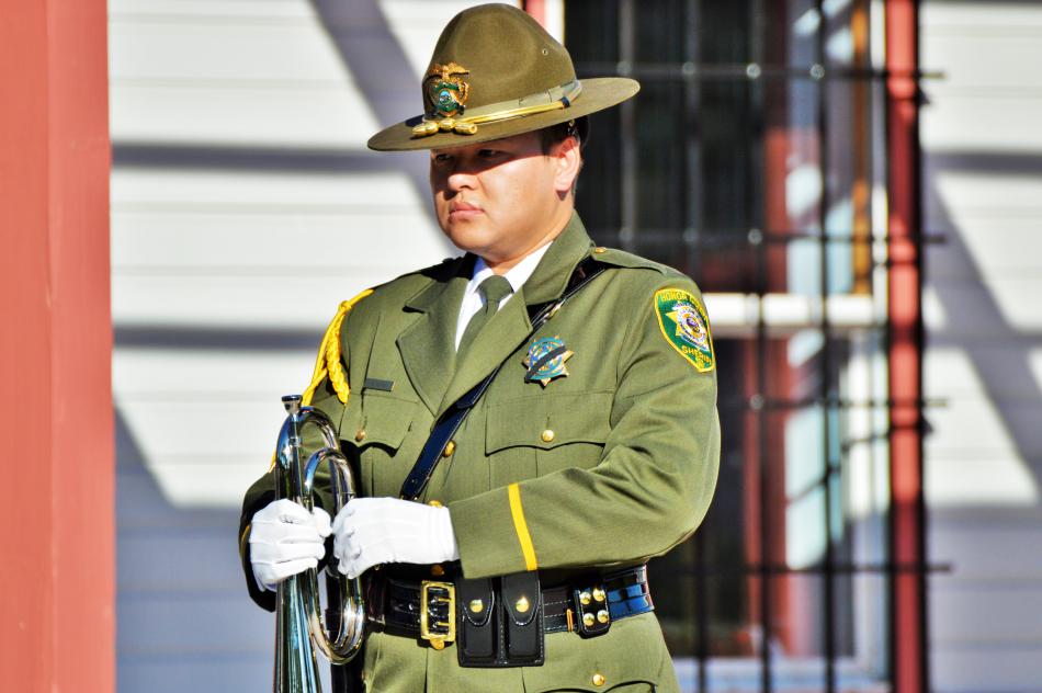 Carson City Sheriff's Office taps bugler.