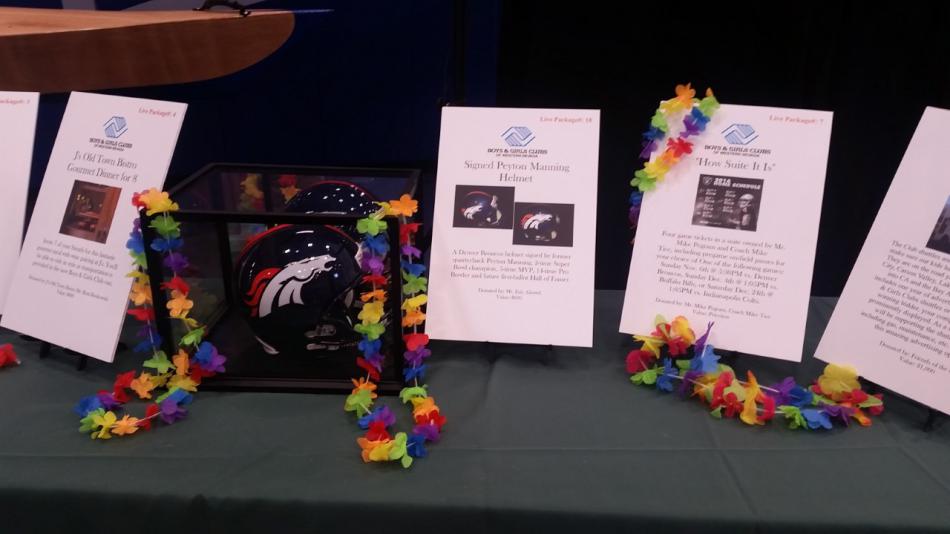 Some of the many live auction offerings.