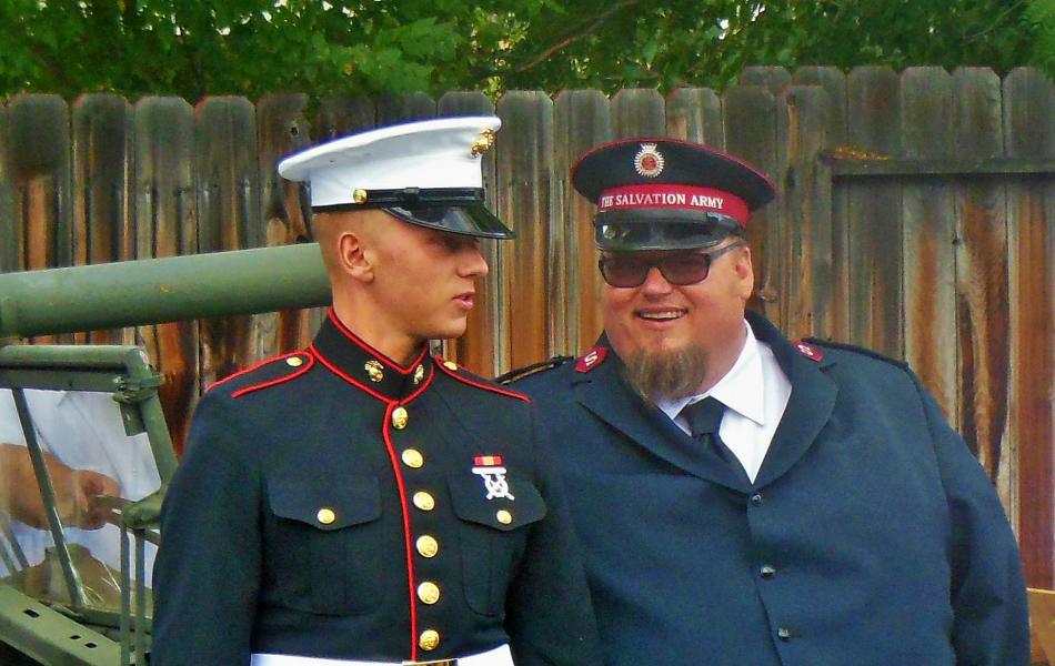 Mark Cyr (right) and his son, Josiah Cyr.