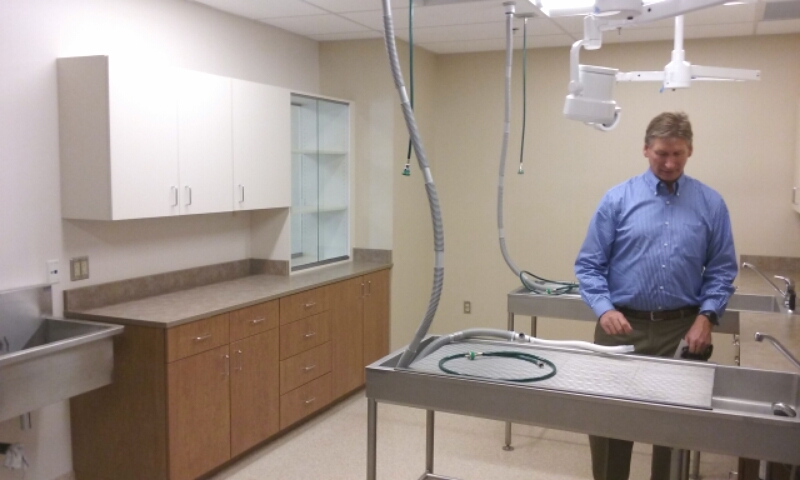 Surgery room inside the new shelter.