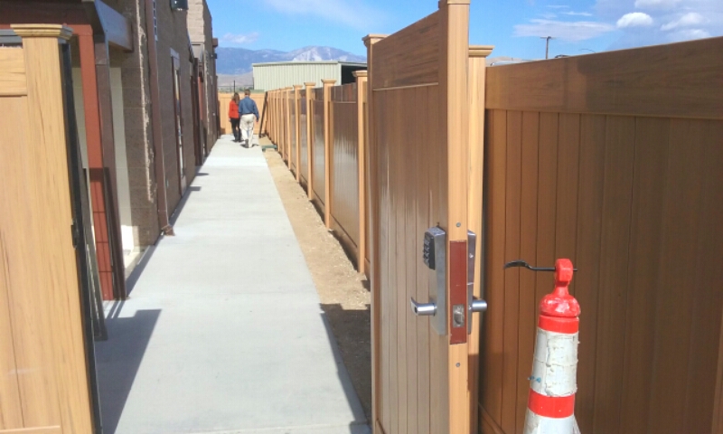Outside the rear of the new animal shelter.