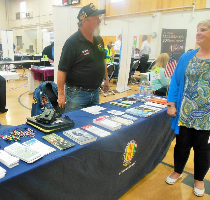 Tom Spencer, President of the Vietnam Veterans of America, Chapter 388, at the February Job Fair.