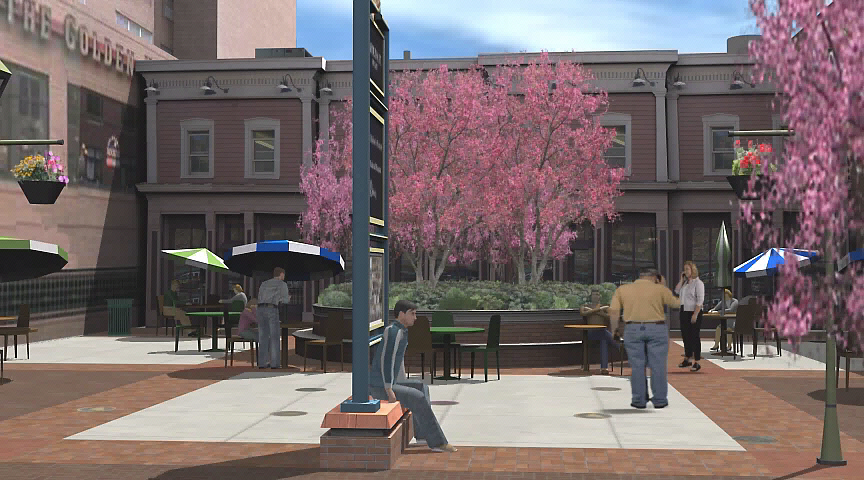 Another view of the Carson City conceptual plaza illustration.
