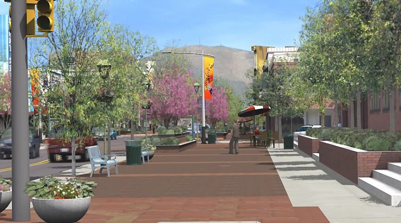 Carson City conceptual plaza illustration.