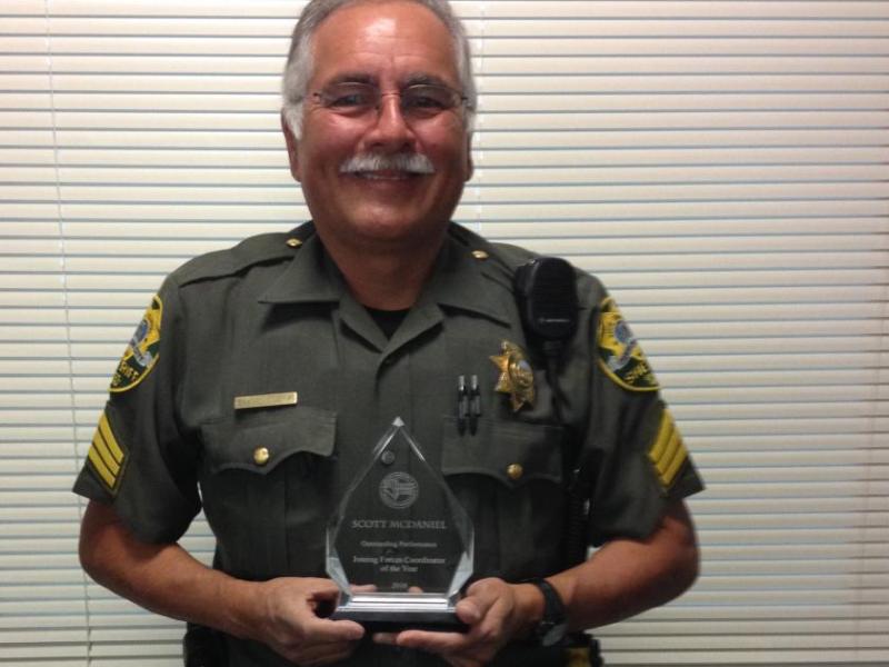 Carson City Sheriff's Sgt. McDaniel was honored as 2016 Joining Forces Coordinator of the Year.