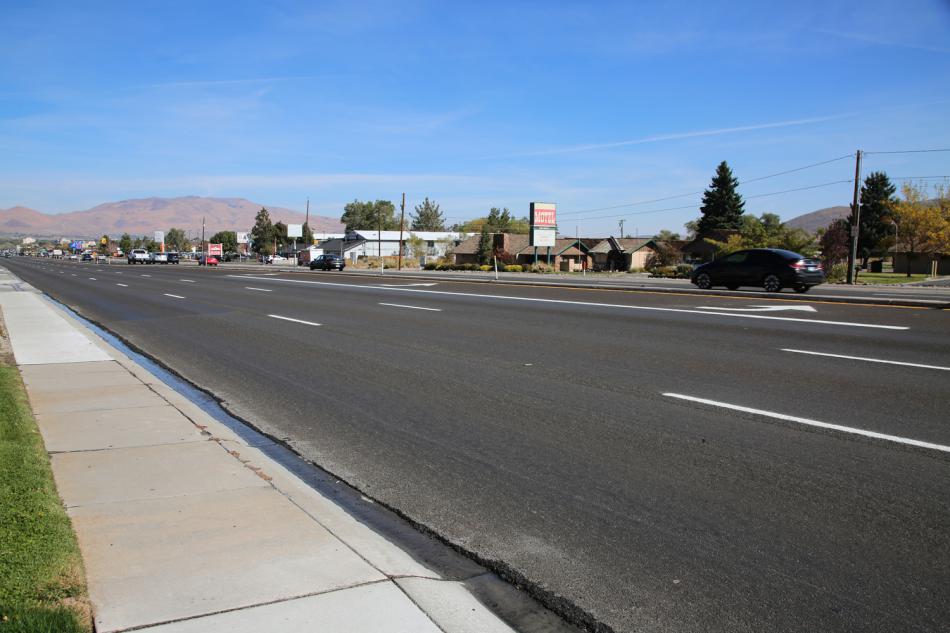 South Carson Street after the resurfacing project. Photos courtesy of NDOT.