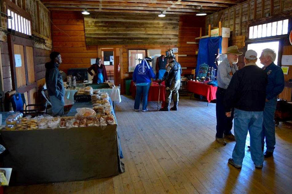 Craft vendors inside Wabuska Station at the NSRM.