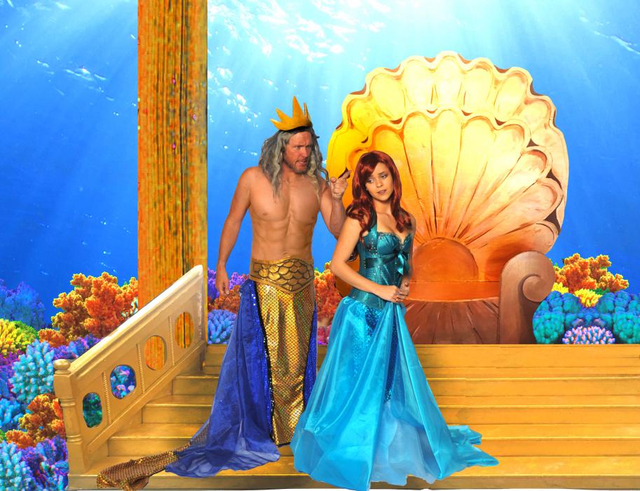 Photo courtesy WNMTC. Olivia Swearingen, right, as Ariel and Matt Wilkerson as King Triton.