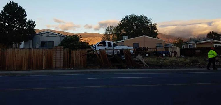 A Carson City man was arrested early Saturday for DUI after allegedly crashing through a Saliman Road fence. Photo by Scott G