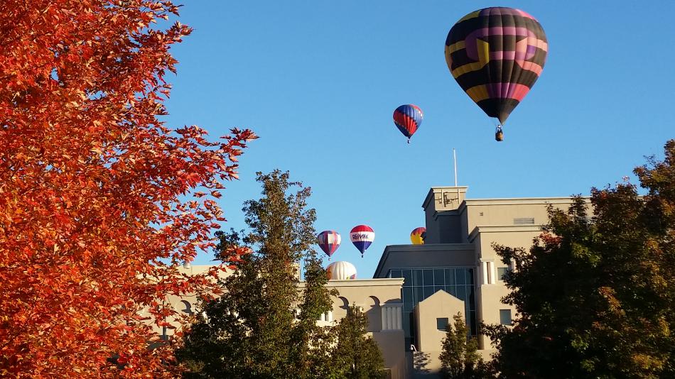 Hot air balloons are a favorite sight on Parade Day morning.