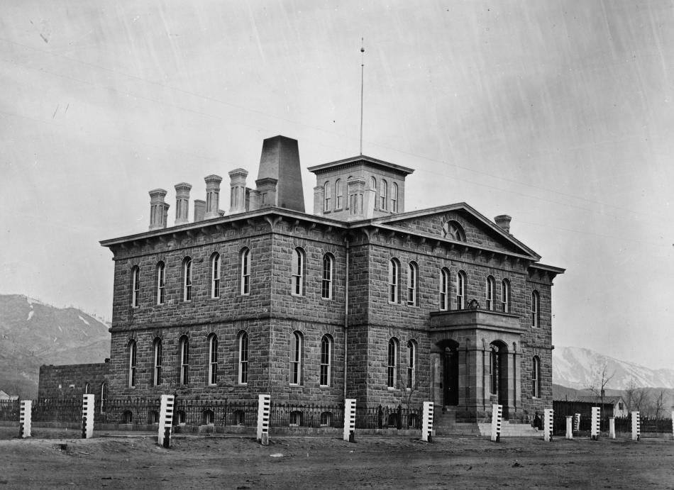 Carson High School CTE students used this photograph dated 1866 to create a 3D replica of the Carson City Mint.