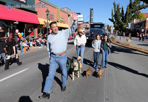 Gov. Brian Sandoval and his family walk in the 2015 Nevada Day parade in Carson City. Cathleen Allison, Nevada Photo Source