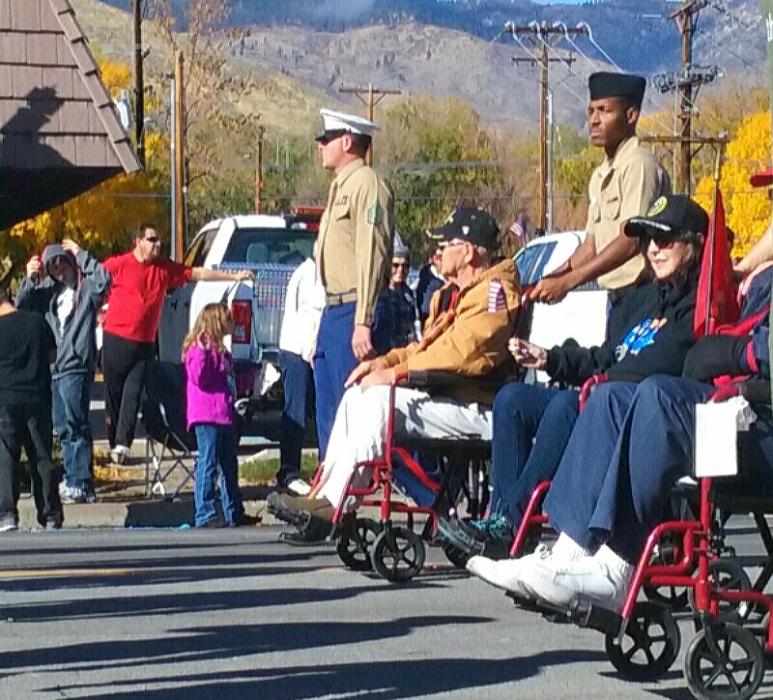 Nevada Honor Flight members at Saturday's Parade.