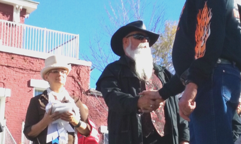 Mike Coli, whitest beard winner.