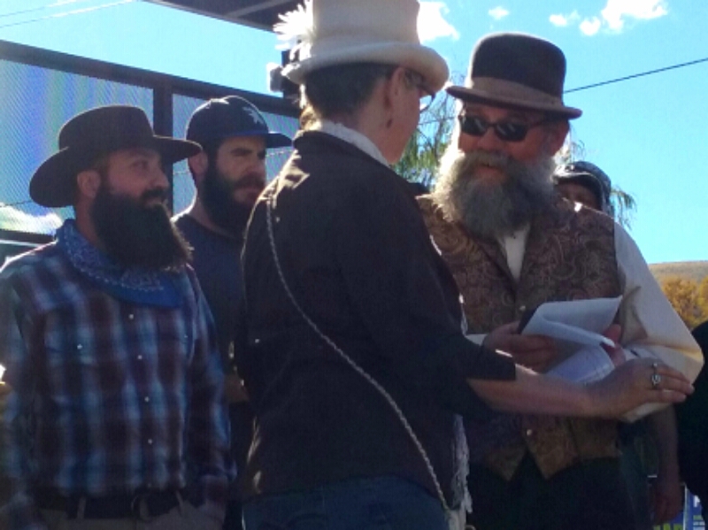 Sparky Whitman, winner of best salt and pepper beard.