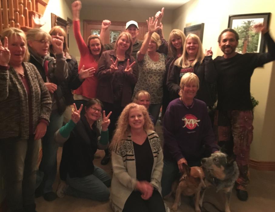 A party was held this week after Kizzy was found. Photo courtesy of Stacey Belt.