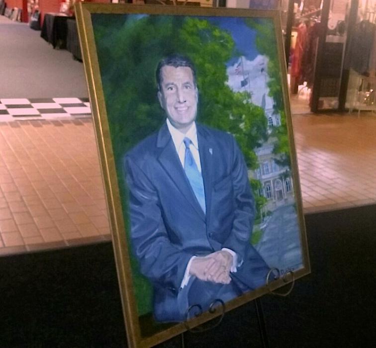Portrait of Gov. Brian Sandoval by Dayton artist Diana Uzzell.