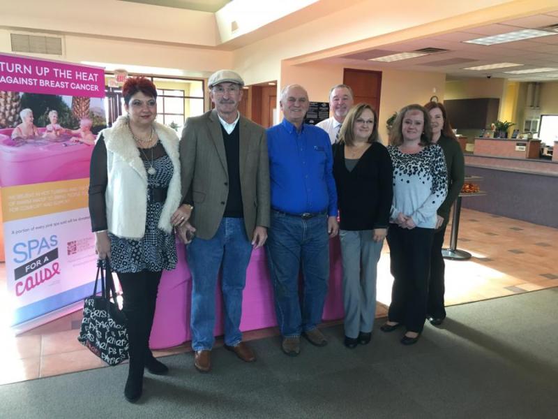 Svetlana and Jonathan Lang (left) were named winners of the Spas for a Cause raffle.