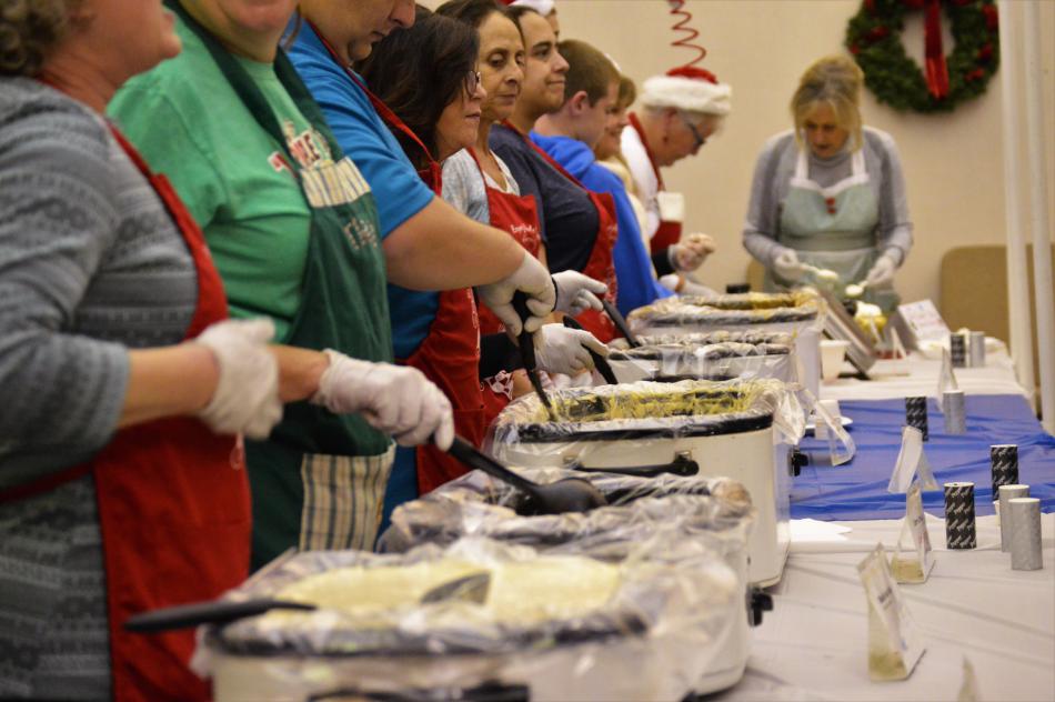 Soup servers at the Empty Bowls fundraiser Friday night at the First Presbyterian Church.