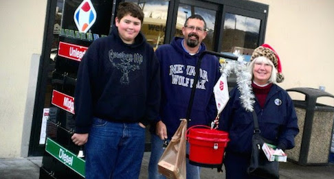 Carson City members from 2014 bell ringing: Jarod Lyon, Steven Lyon, and Jan Weissberger (Left to Right).