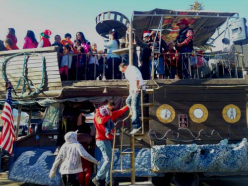 The Santa Parade begins at 11 a.m. Saturday morning with street closures beginning at 10:30 a.m.