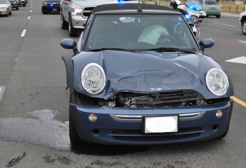 A crash earlier this year with airbag deployment. Photo courtesy of Carson City Sheriff's Office.