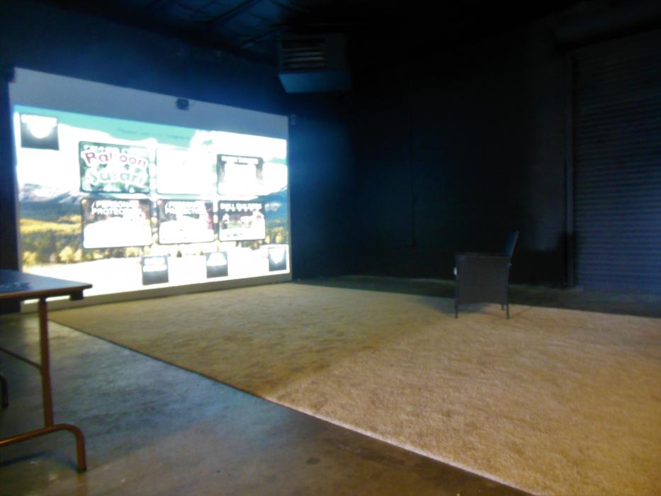 Main menu screen on the training simulator.