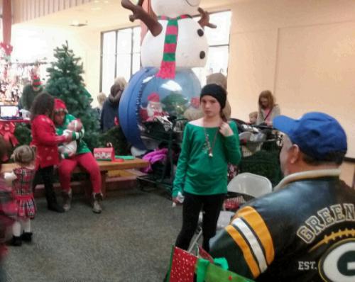 Visitors to Santa Claus wait for their turn at Santa's Village.