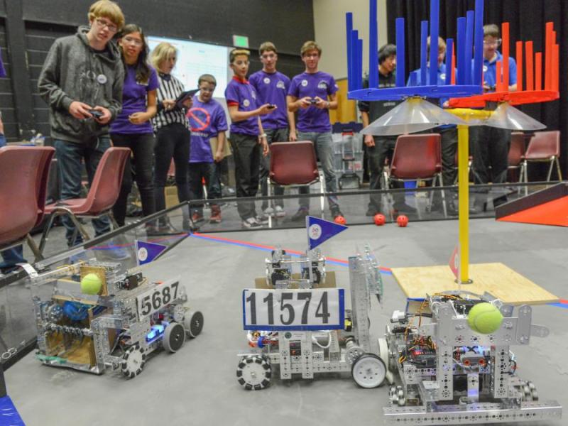 Students compete in the FIRST Tech Challenge on Wednesday, Dec. 14 at Western Nevada College in Carson City.