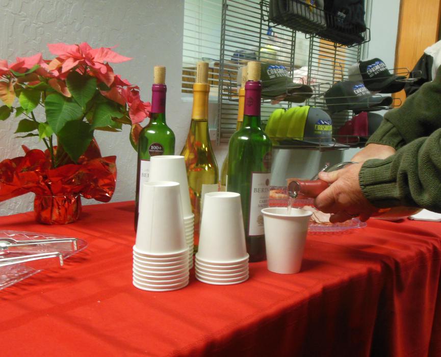 Wine and hors d'oeuvres served at Wednesday's open house.