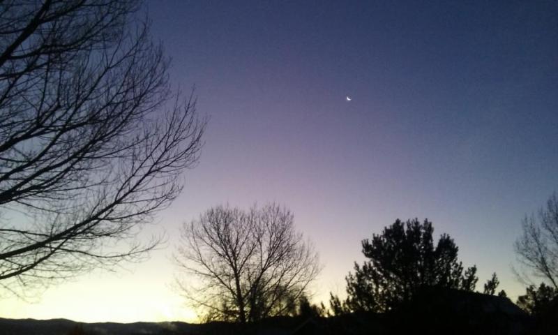 Photo by Brett Fisher. Minutes before sunrise in east Carson City Sunday morning.