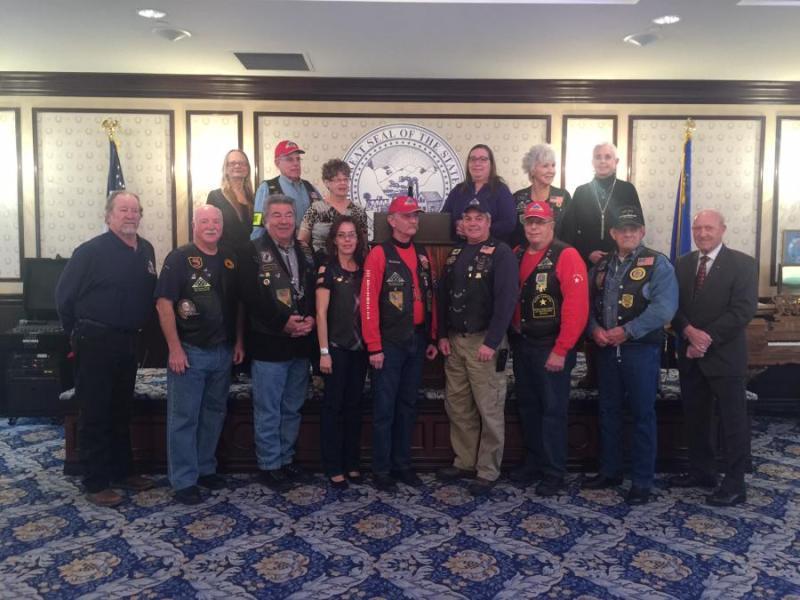 Members of Northern Nevada Patriot Guard Riders, Nevada's Veteran Supporters of the Month