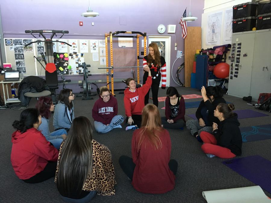 PHS Students in Yoga