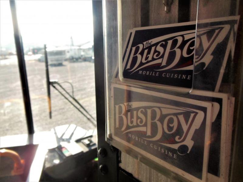 Photos by Brett Fisher. The Bus Boy from inside the bus.