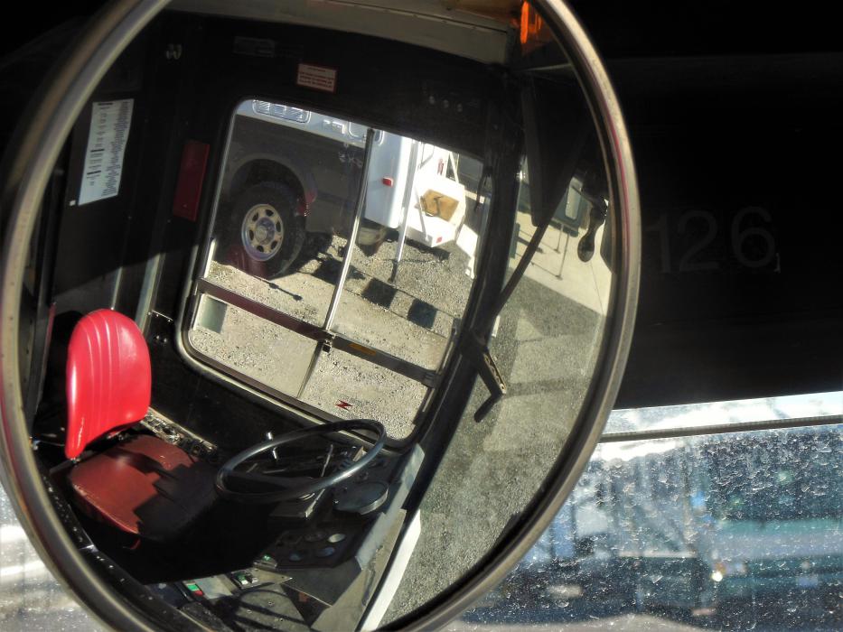The Bus Boy features English design, including a right-sided cab and left side entry.
