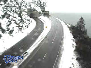 Hwy 50 at Cave Rock 1/4/17 at 11 a.m.