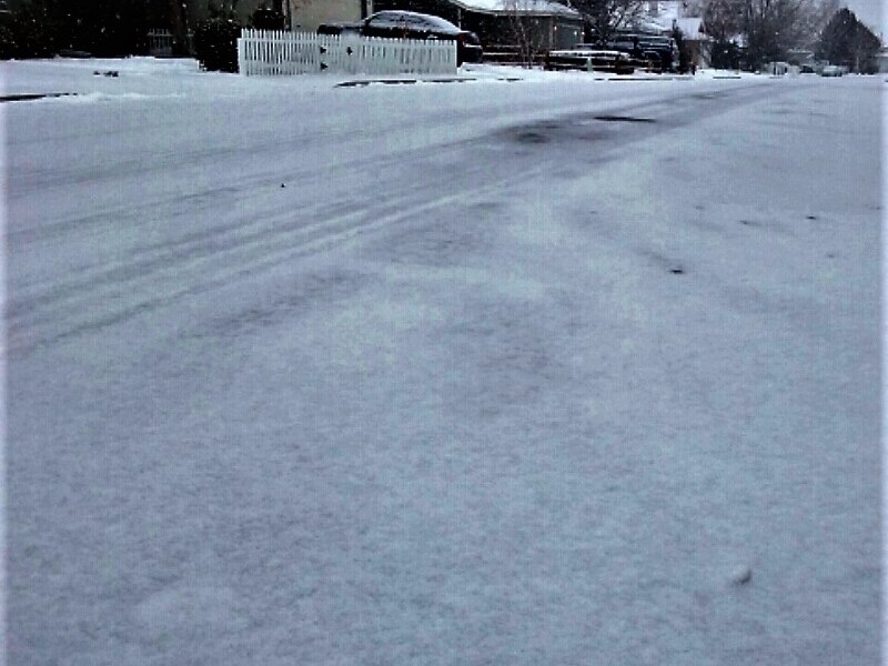 Photo by Brett Fisher. Fresh layer of snow on Carson City streets Saturday morning.