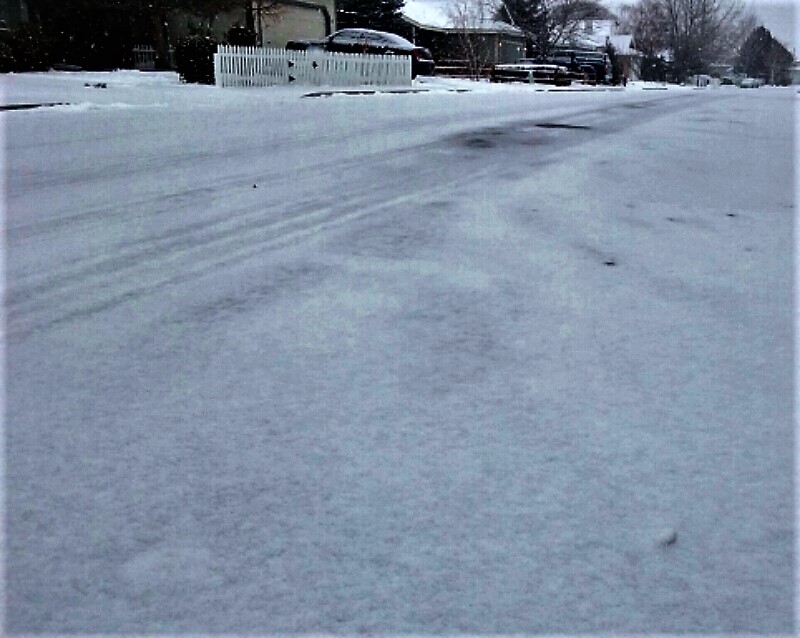 Photo by Brett Fisher. Fresh layer of snow on Carson City streets Saturday morning.