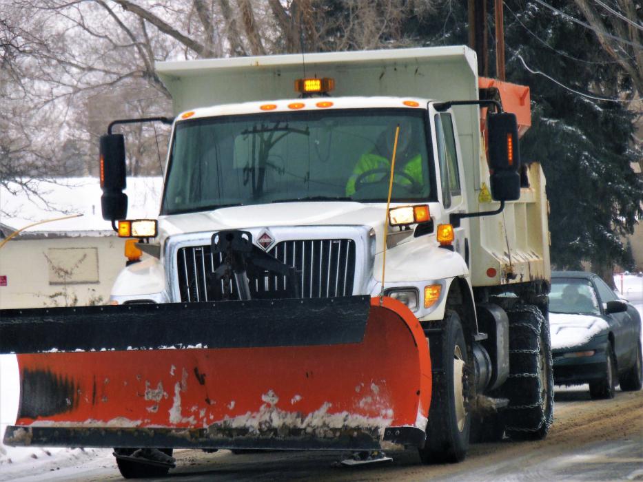Carson City Public Works Snow Plow on Fifth Street Saturday.