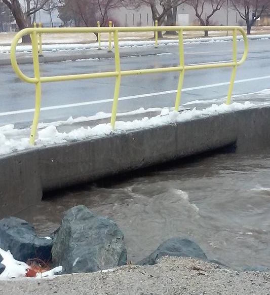 That is the wash from Mills Park near the high school. Photo by Krystal Shifflet
