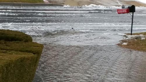 Flooding started near Vintage, on Maison Way. Photo by SOSCarsonCity