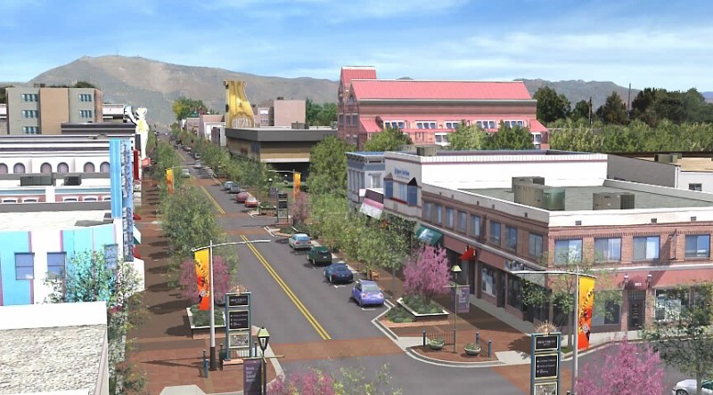 Artist illustration of downtown Carson City.
