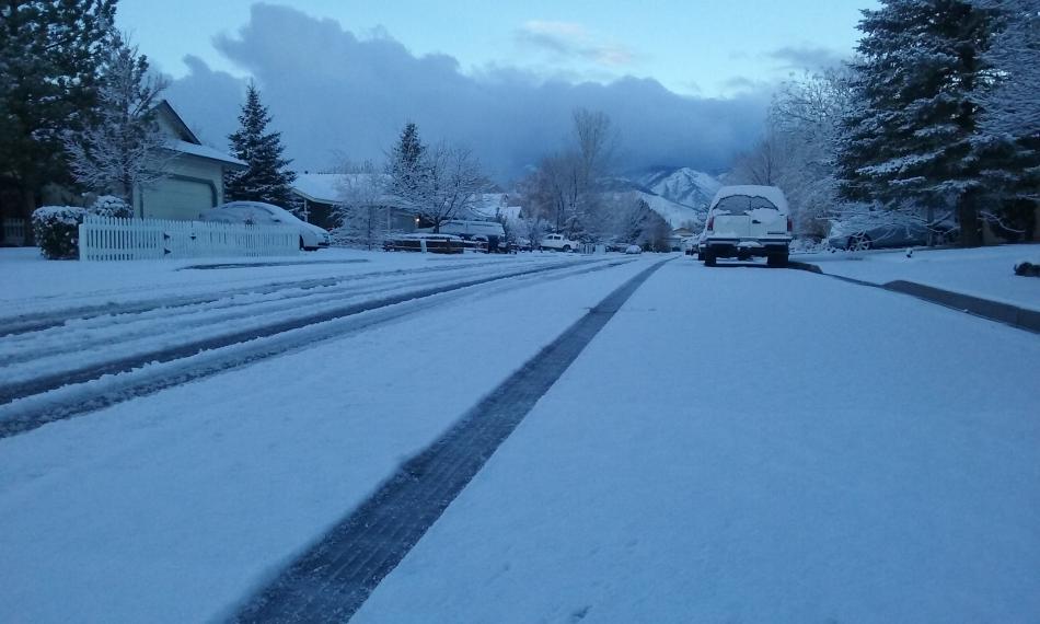 Photo by Brett Fisher. Heavy snow will impact travel on roads Sunday into Monday.