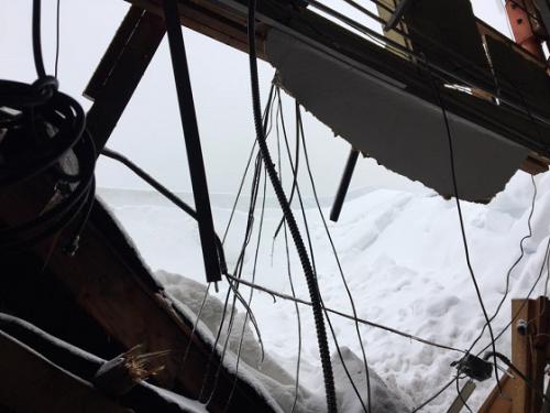 Damage from the building on Harrison Avenue. Photos courtesy of South Lake Tahoe Fire Rescue