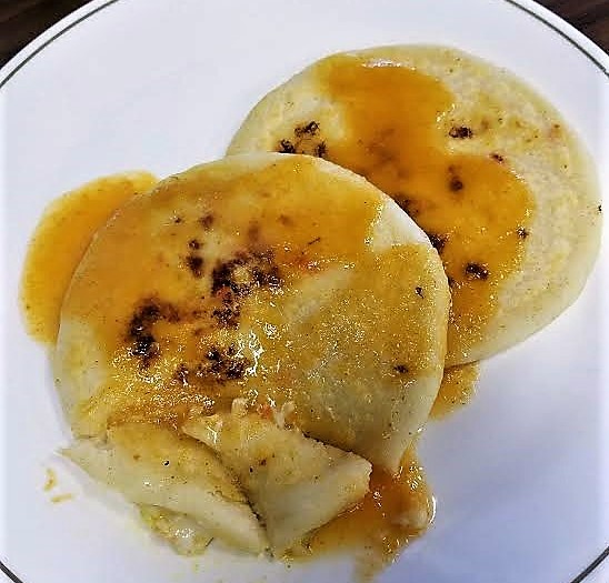 Photo by Lisa Fisher. Chicken-stuffed pupusas.