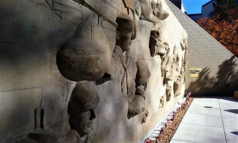 Photos by Brett Fisher. Nevada State Veterans Memorial behind the State Capitol.