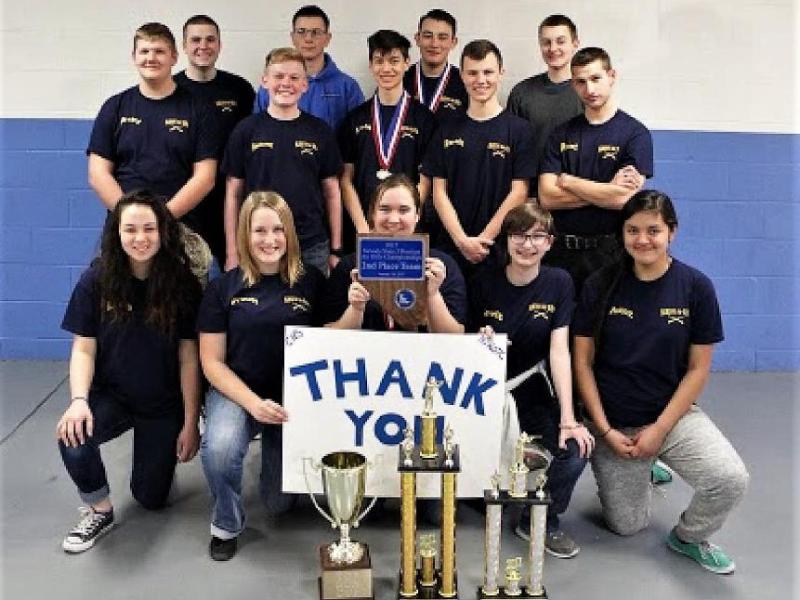 Photos courtesy Sierra Asby. CHS NJROTC Rifle Team members say thank you to the community.