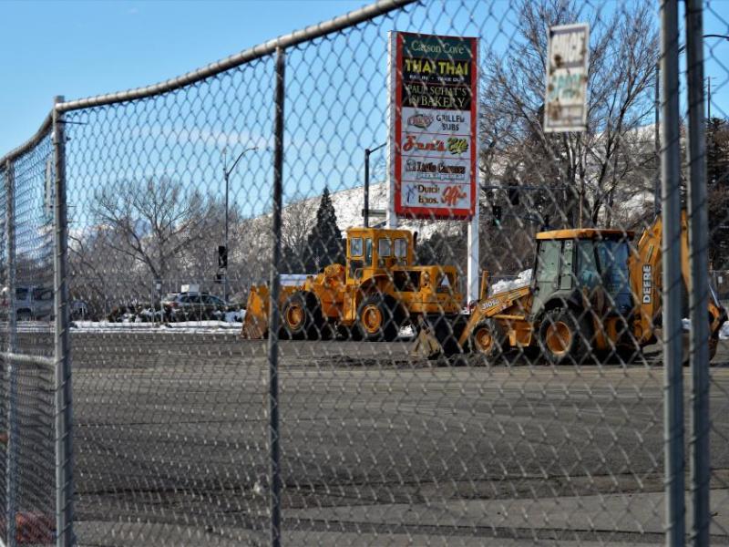 Photos by Brett Fisher. Chain link fencing on the Carson Mall property where a new annex will be built.