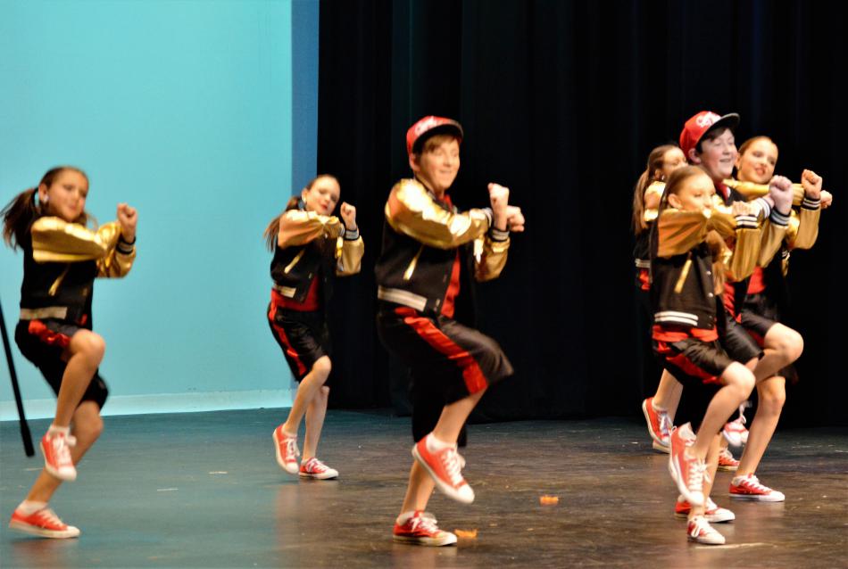 Youth dancers perform Saturday at the end of the Miss Carson City pageant.