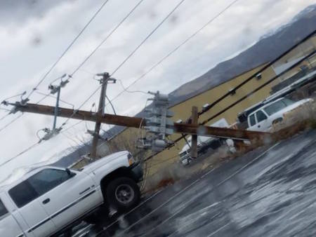 Power line down at Conestoga. Photo by Rebecca McBean Coffin